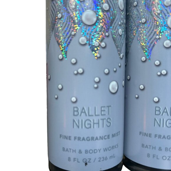 Bath And Body Works TWo Bottle Fine Fragrance Mist of BALLET NIGHTS 8 FL OZ Each - Picture 2 of 2